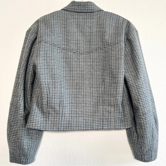 Veronica Beard Sybille Houndstooth Wool blend Cropped Jacket Blazer size 2 - Picture 13 of 16